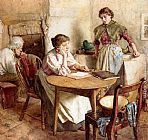 Walter Langley Canvas Paintings - Thoughts Far Away